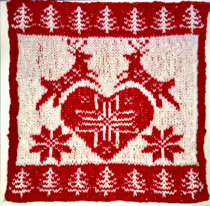 Double-knit Loom Knit Christmas Pillow - Loom Knit Central